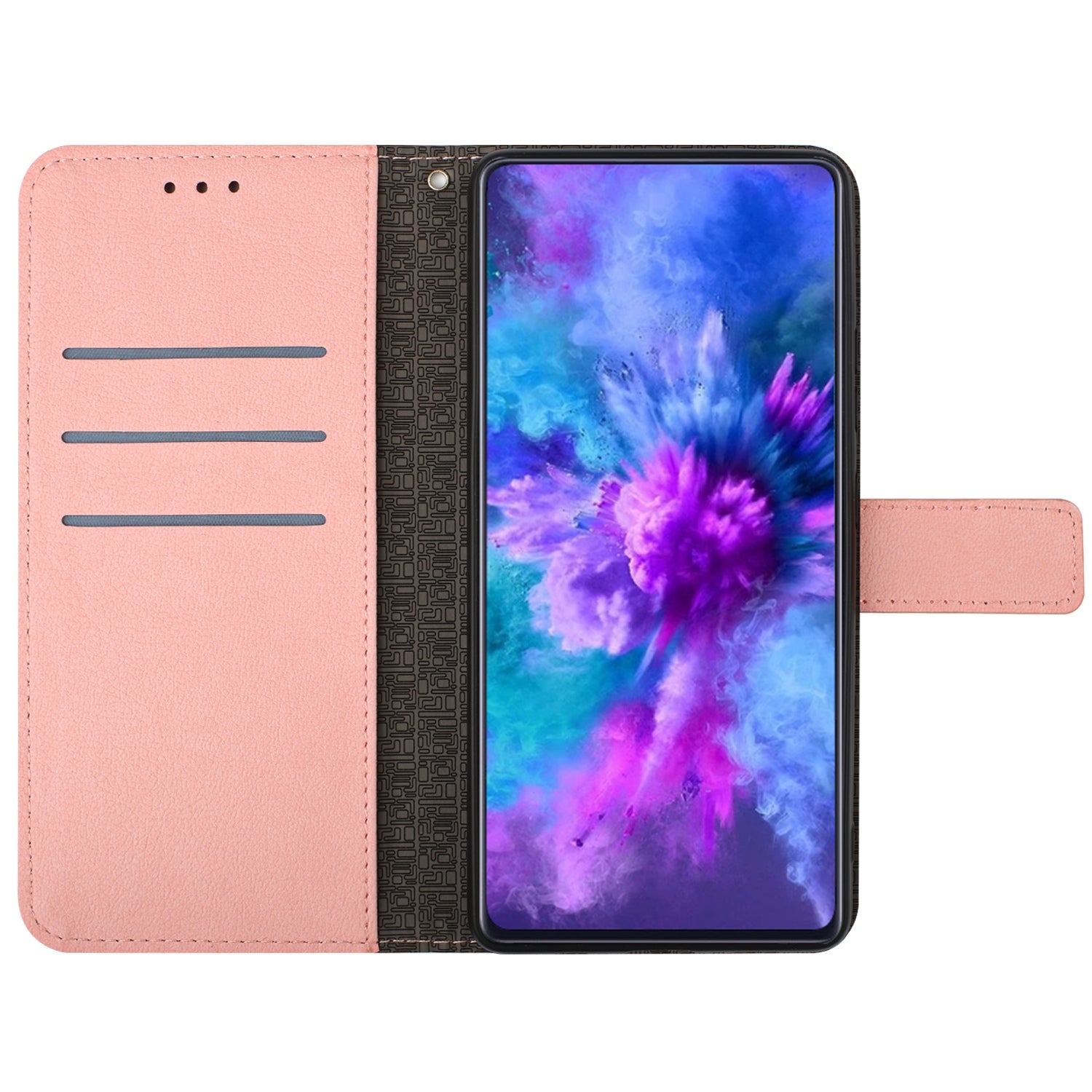 HT06 For Xiaomi Redmi 13C 4G / 5G / Poco C65 4G Leather Case Rhombus Pattern with Wrist Strap - Pink HT06 For Xiaomi Redmi 13C 4G / 5G / Poco C65 4G Leather Case Rhombus Pattern with Wrist Strap - Pink